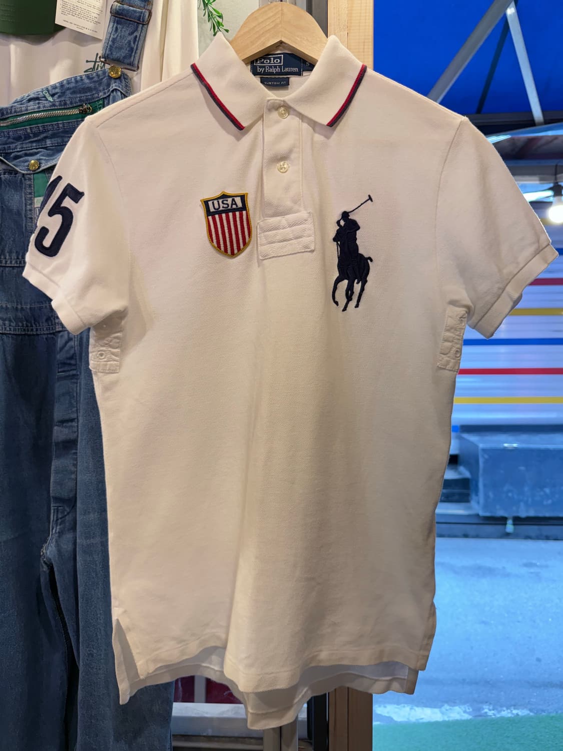 폴로 랄프로렌 빅포니 USA 화이트 카라티 상품이미지1