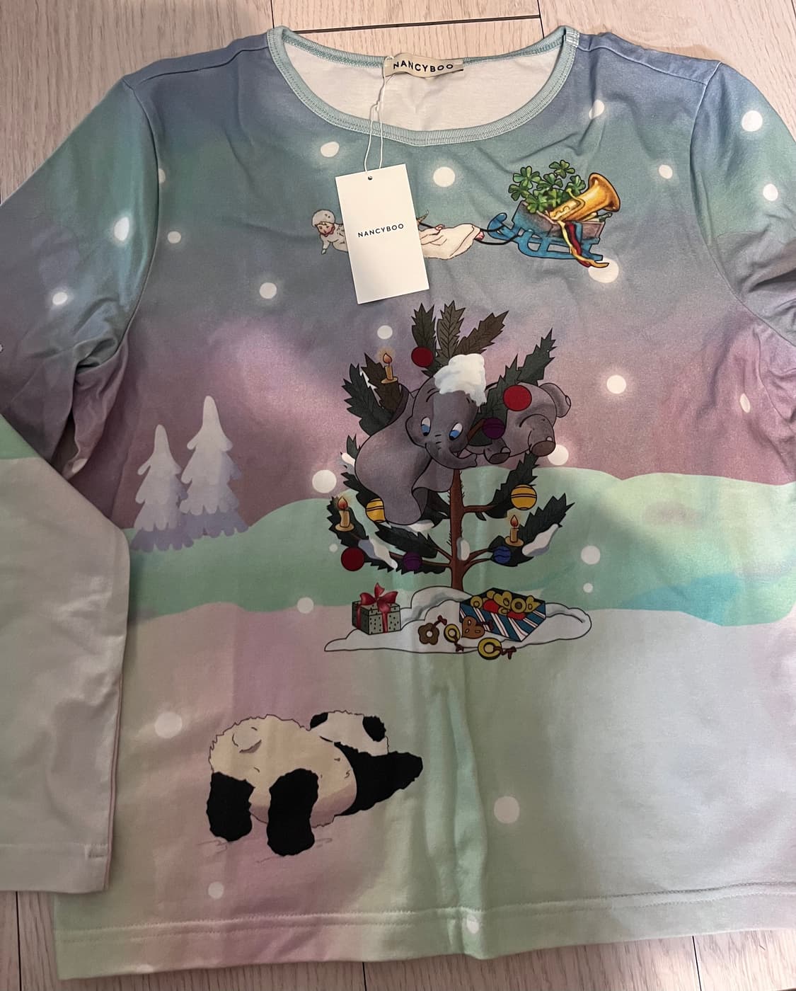 낸시부 Night Tree Sleeve T  [BLUE] - M 상품이미지3