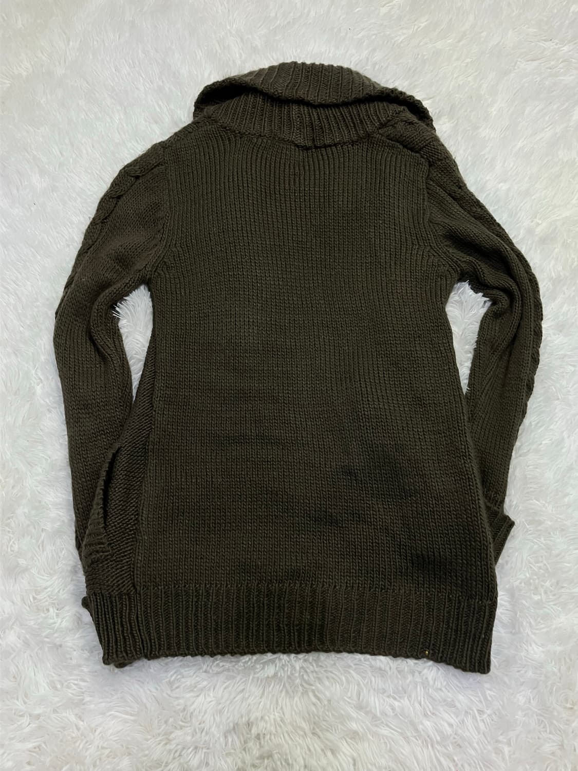 빈티지 브라운 꽈배기 가디건 y2k 스트릿 갸루 펑키 일본빈티지674 상품이미지2