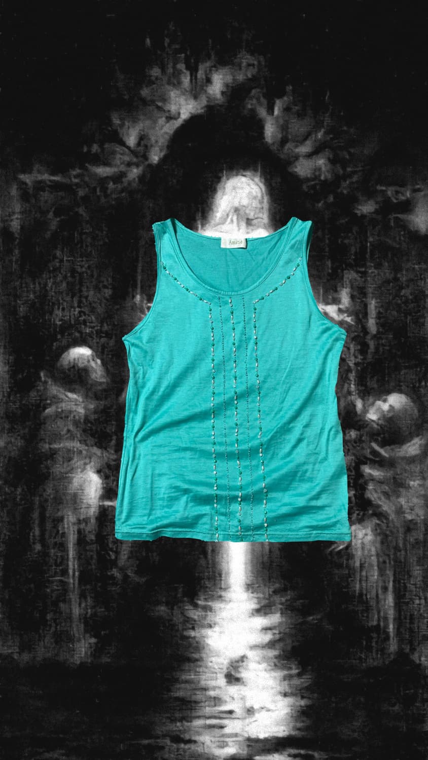 Y2k Mint sparkle sleeveless 상품이미지1