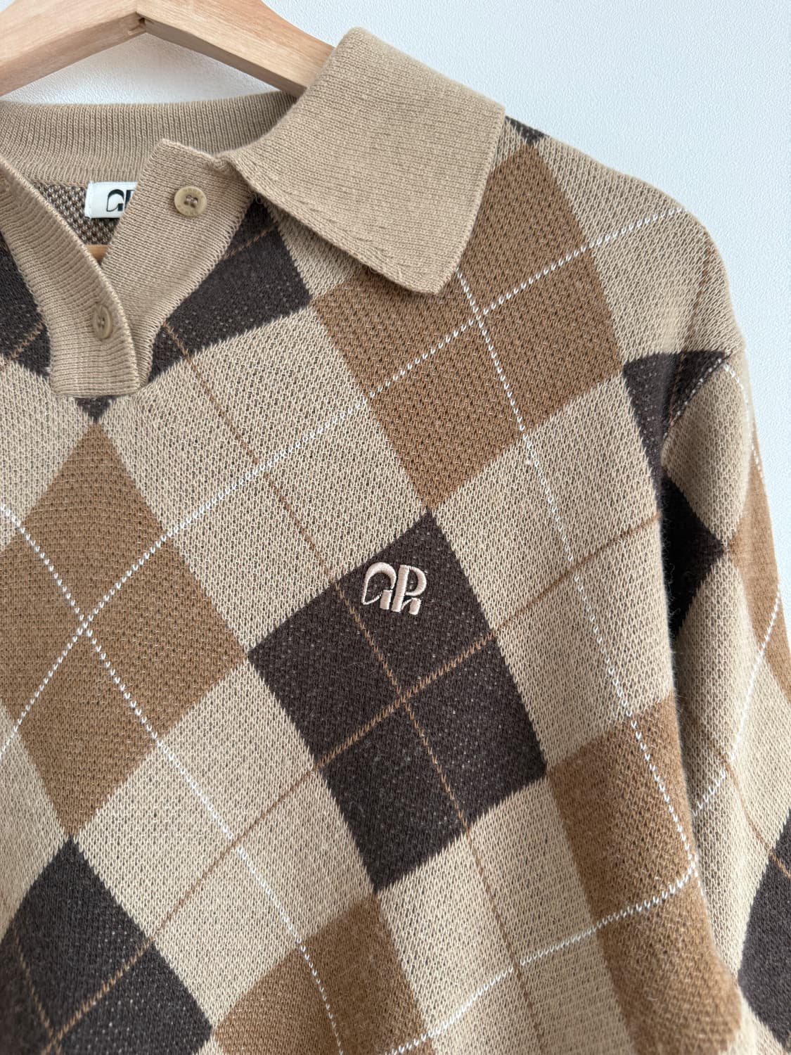 그로브(GROVE) 아가일 체크 카라 니트 상품이미지4