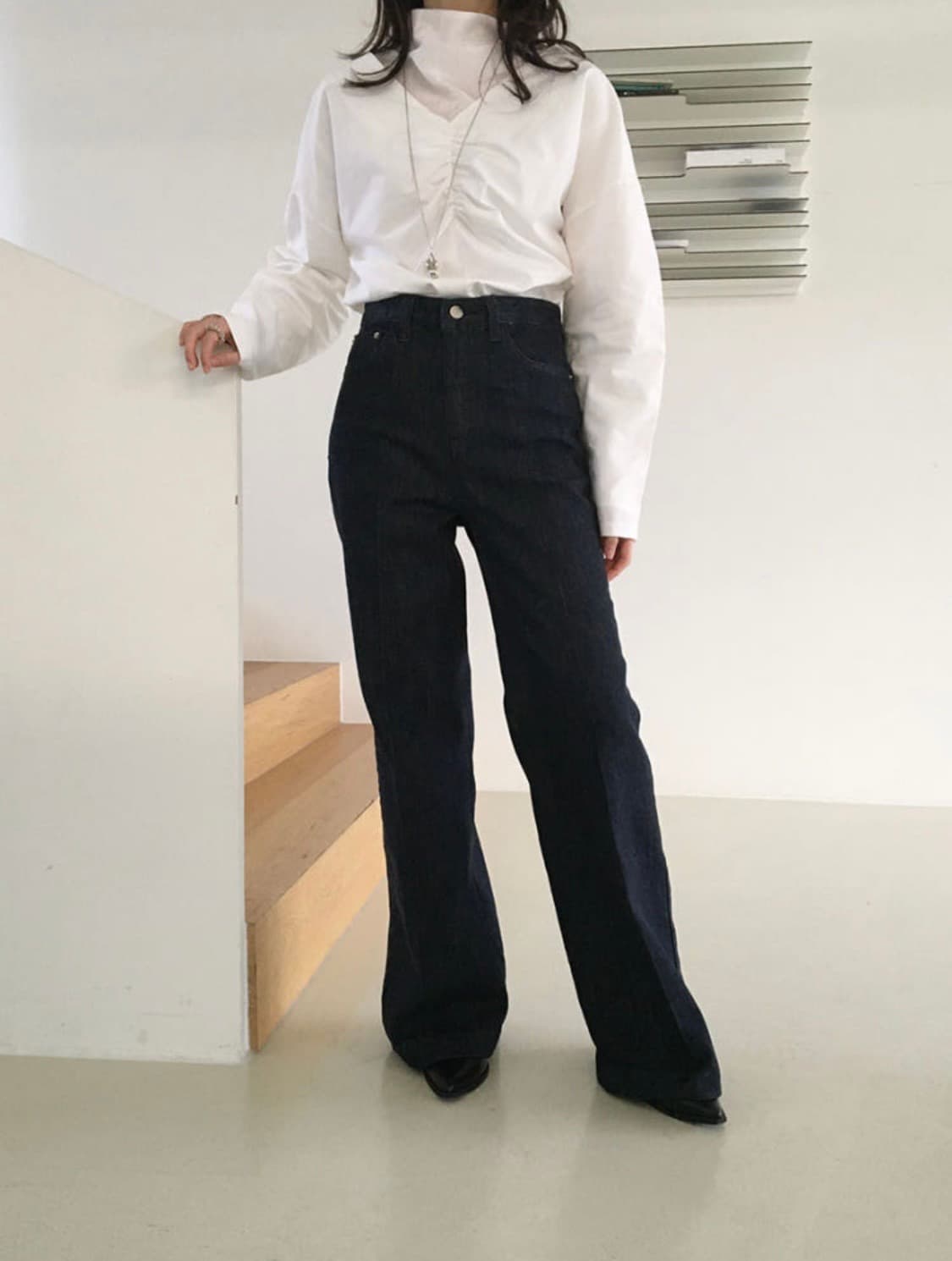 미닝아웃 논페이드 생지 데님 상품이미지1