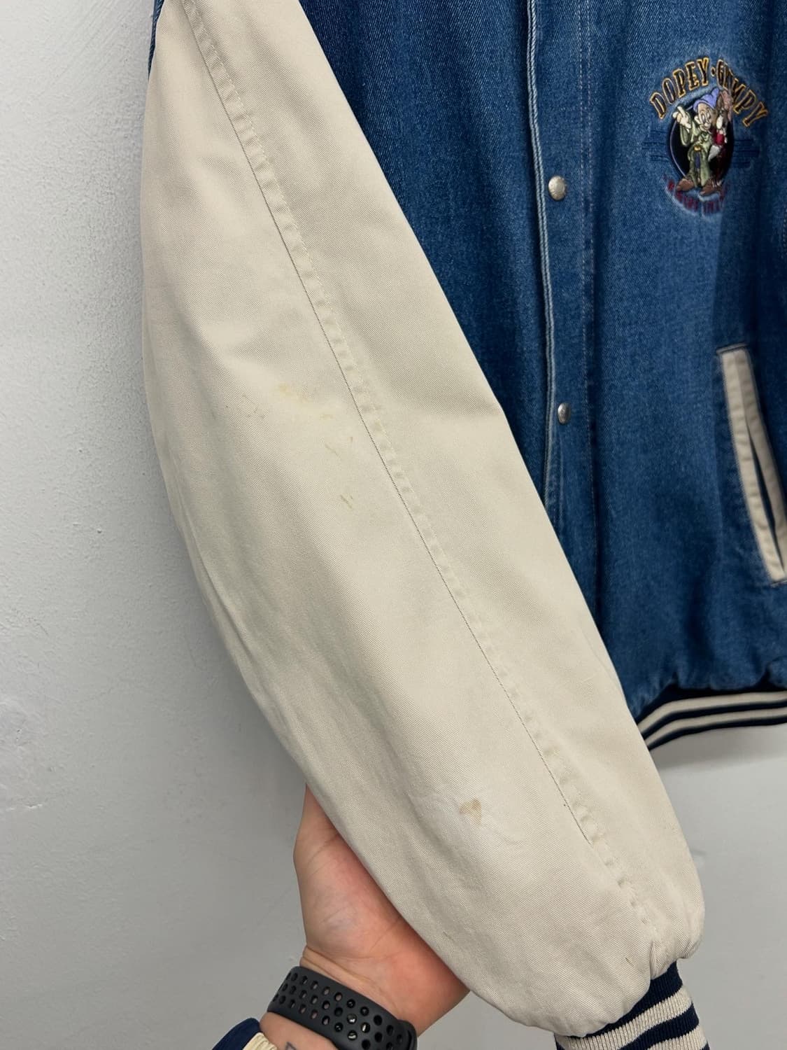 90s 디즈니 일곱난장이 데님 바시티자켓 상품이미지5