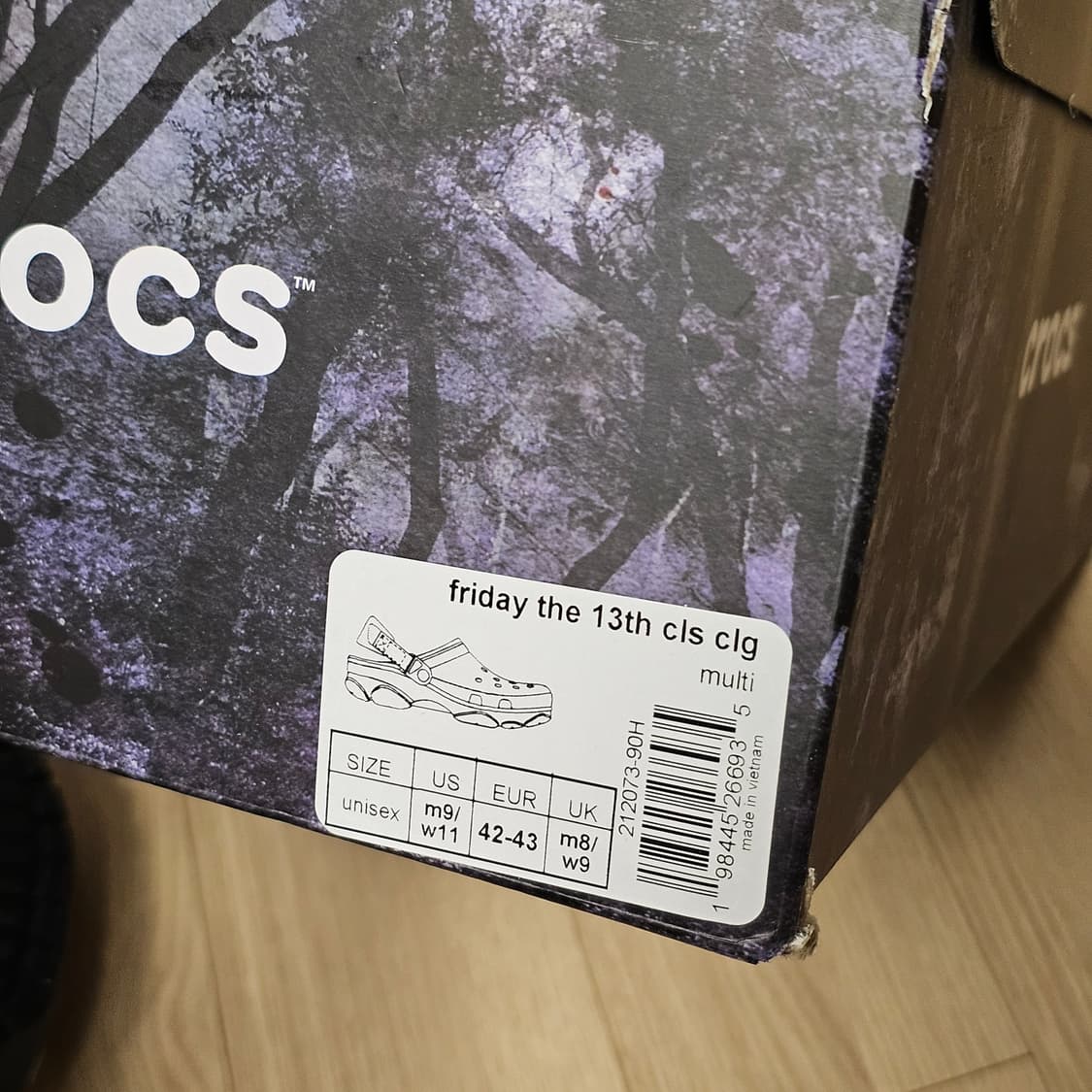 270 새제품) 크록스 X 13일의 금요일 클로그 슬리퍼 샌들 할로윈 상품이미지7