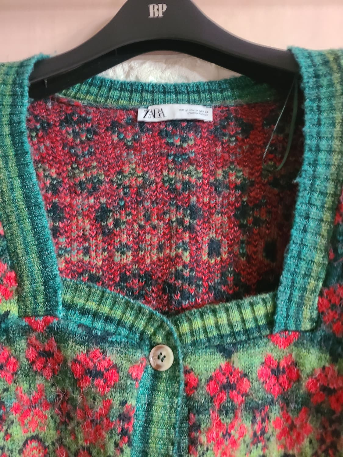 자라 플라워 크롭 니트가디건 M 상품이미지3