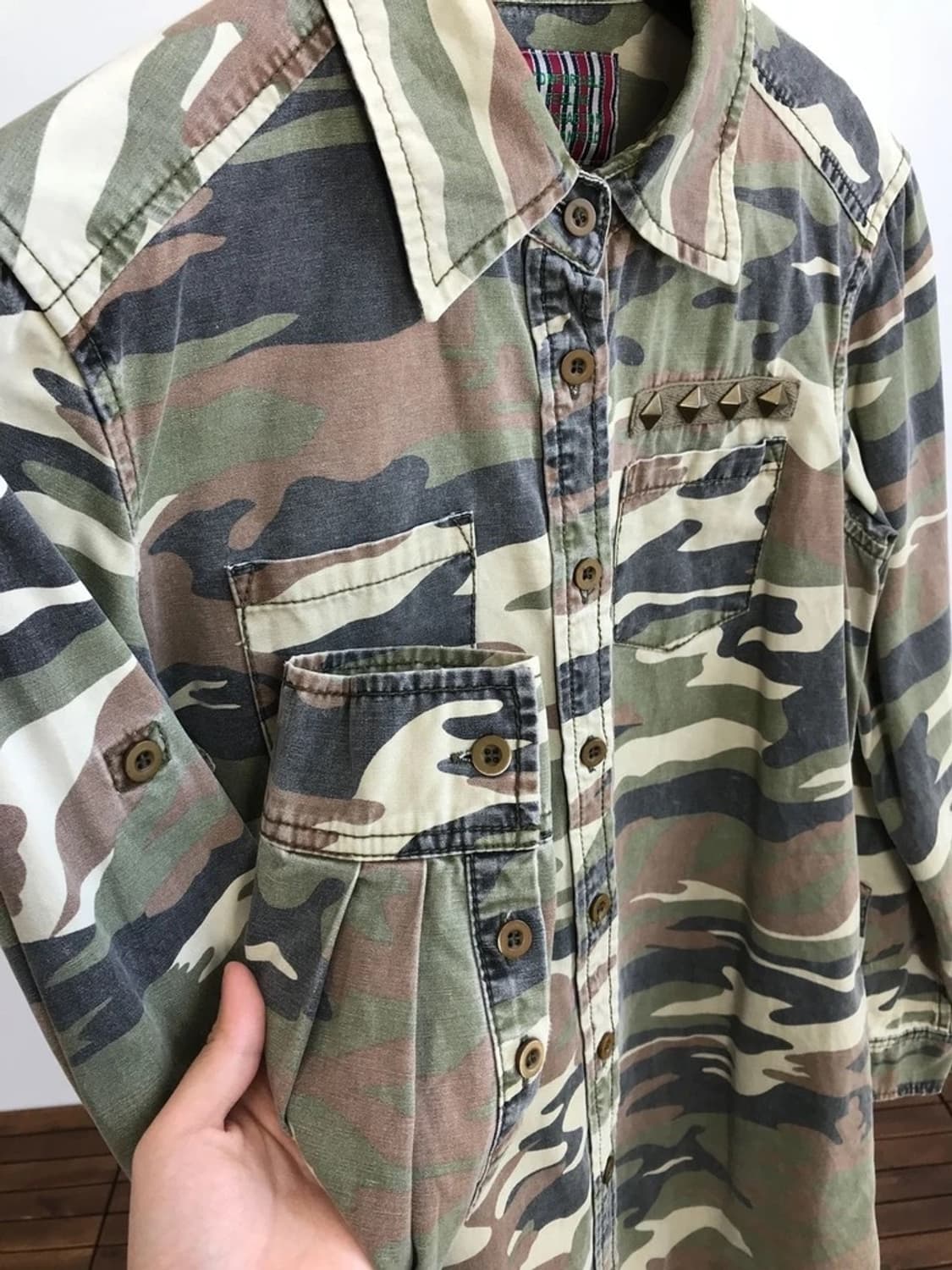 As Know As Camo Longline Shirt Jacket 상품이미지3