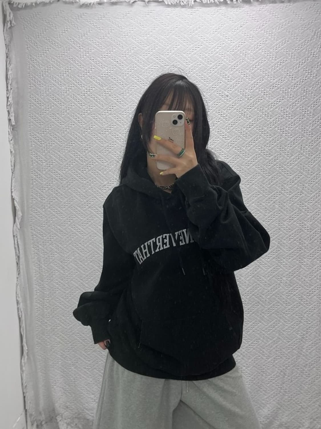 디스이즈네버댓 스트릿 힙합 스펠로고 약기모 후드티 XL C07481 상품이미지1