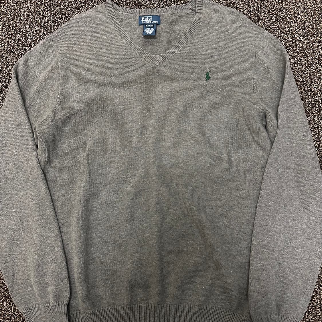 POLO 폴로 랄프로렌 여성 브이넥 니트 그레이 XL 상품이미지2