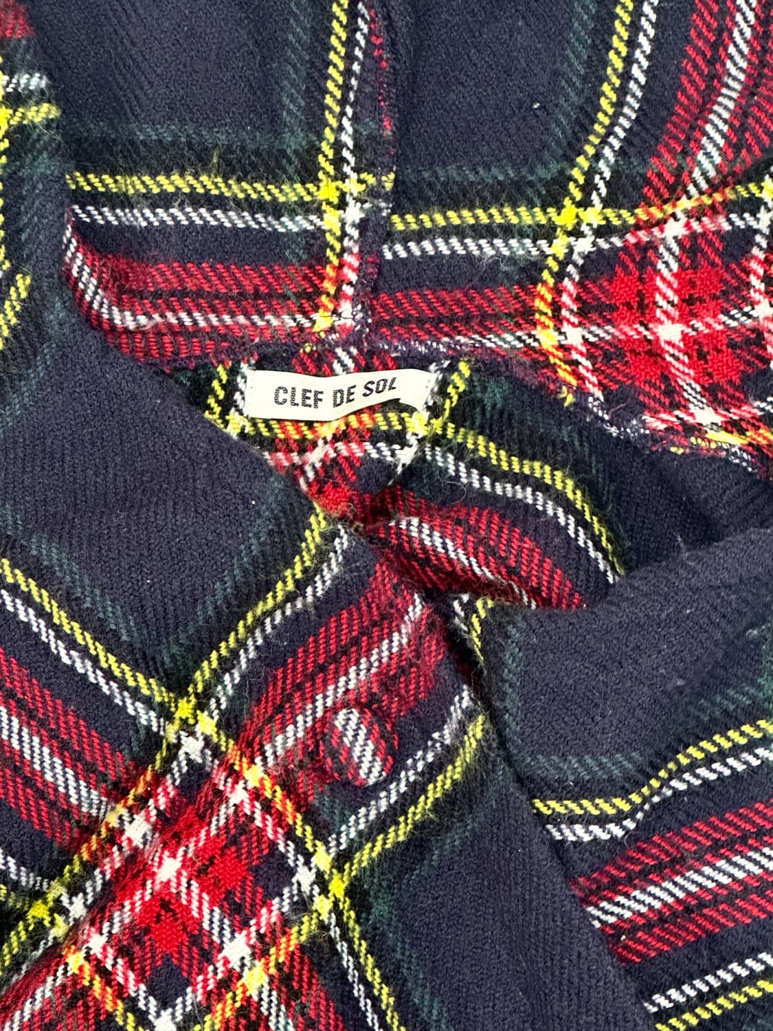 🪾하구미의 그런지 히피 판초 망토🪾케이프 아우터 태슬 체크 고갸루 상품이미지3