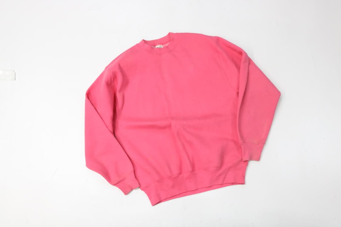 먼싱웨어 90s 빈티지 USA제 핫핑크 스웨트셔츠 (M) 상품이미지2