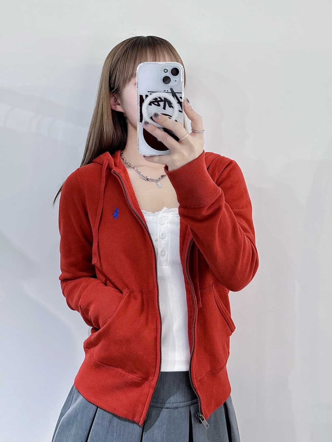 폴로랄프로렌 레드 포니 후드집업 상품이미지2