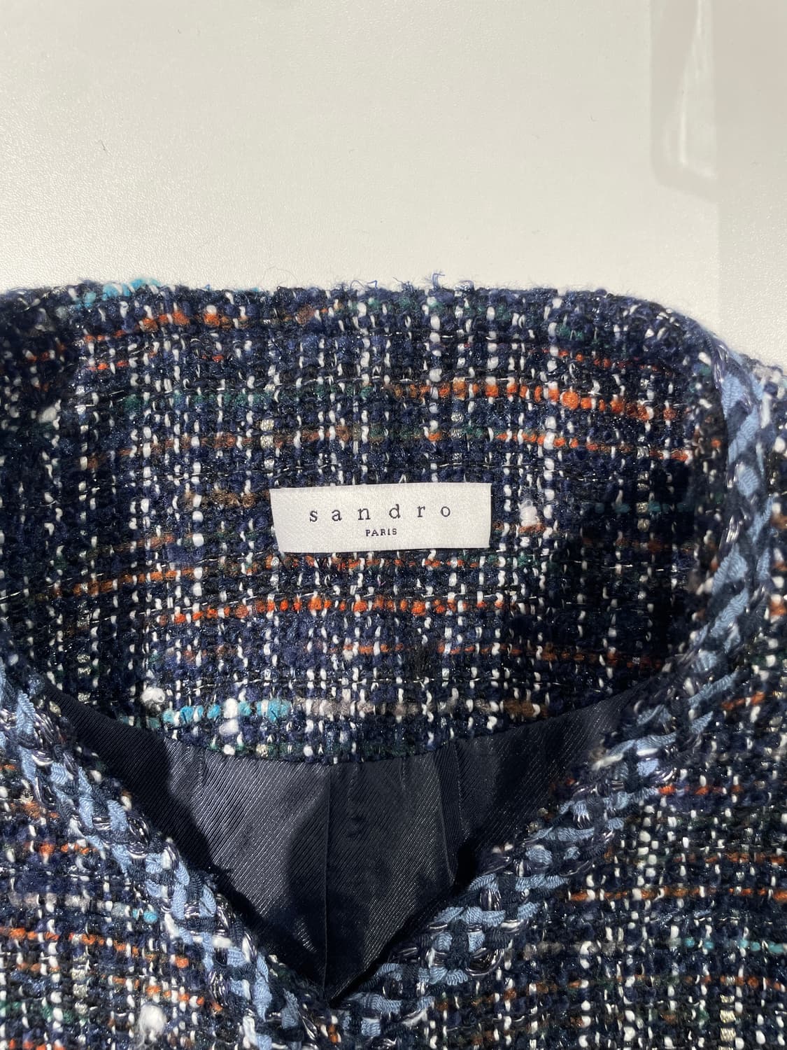 산드로 블루 아크릴 울 트위드 자켓 상품이미지7