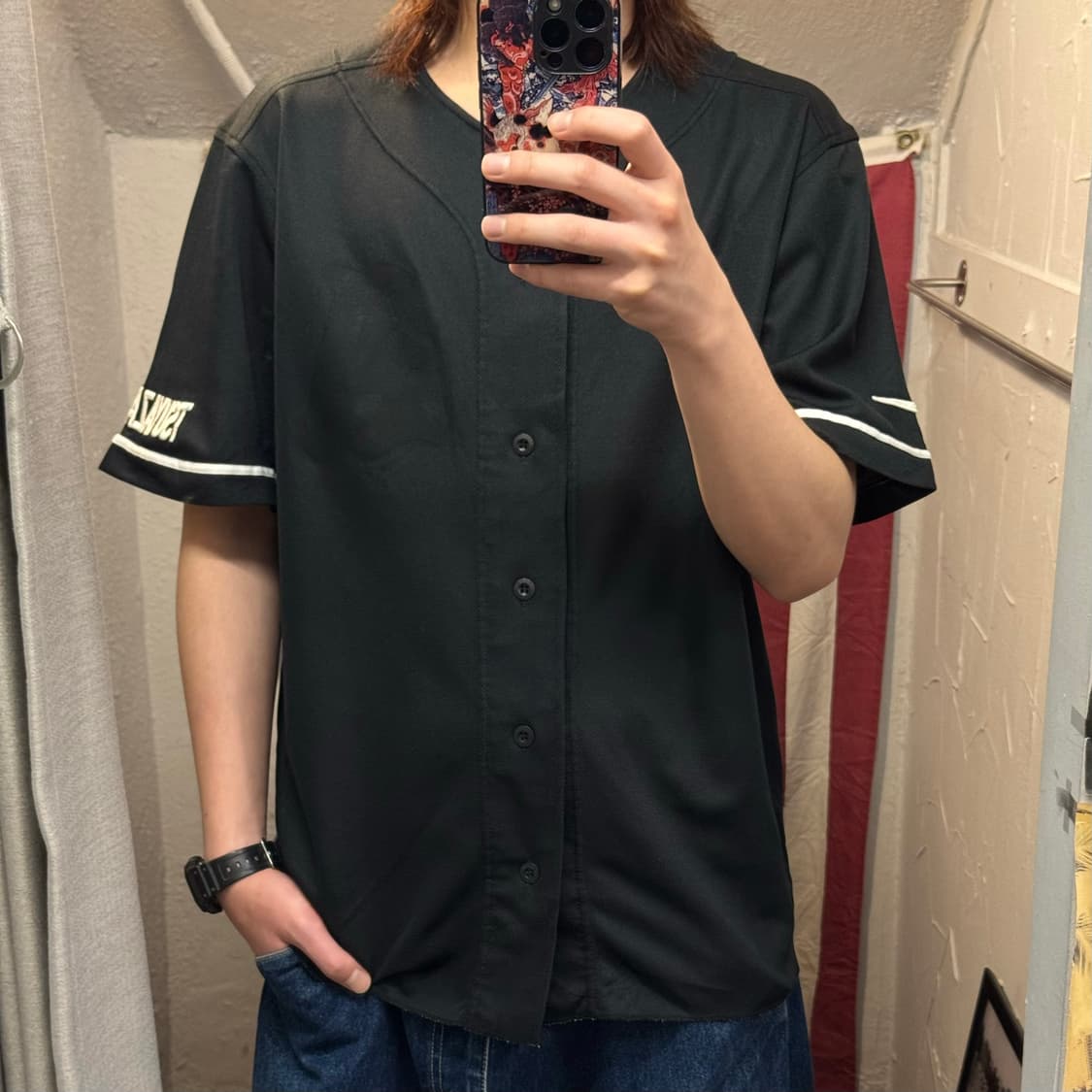 00s JPN VINTAGE 나이키 풀 버튼 베이스볼 저지 상품이미지1
