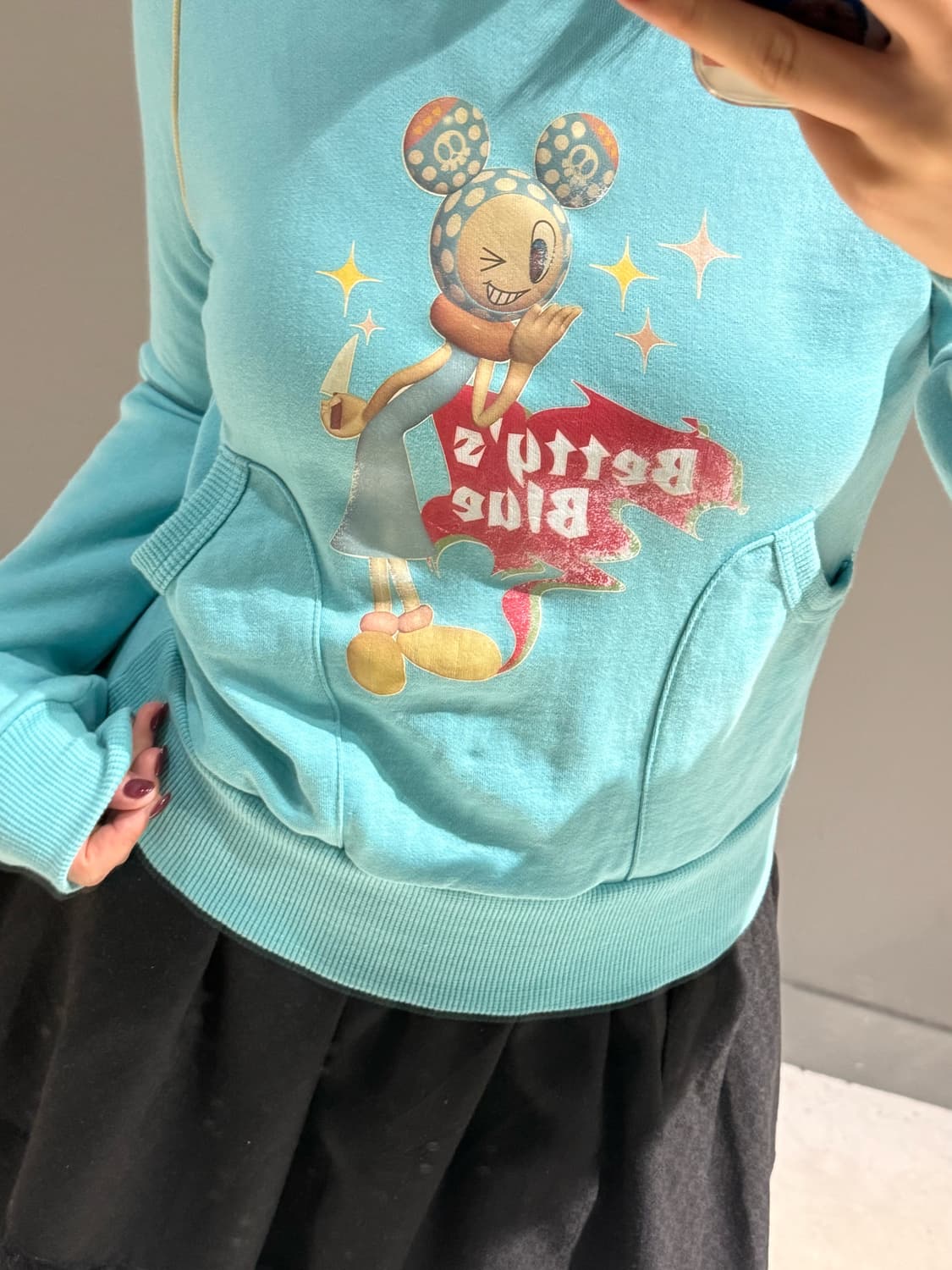 Betty's blue printing detail hoodie 상품이미지4