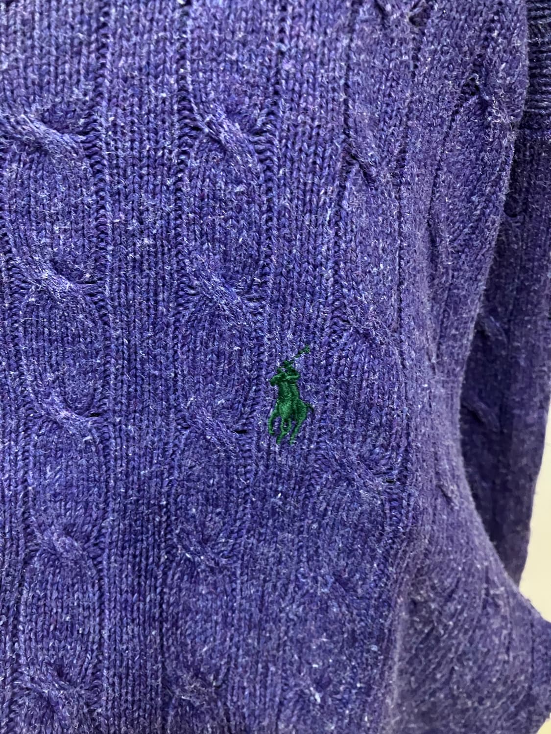 polo 폴로 랄프로렌 퍼플 케이블 니트 상품이미지3