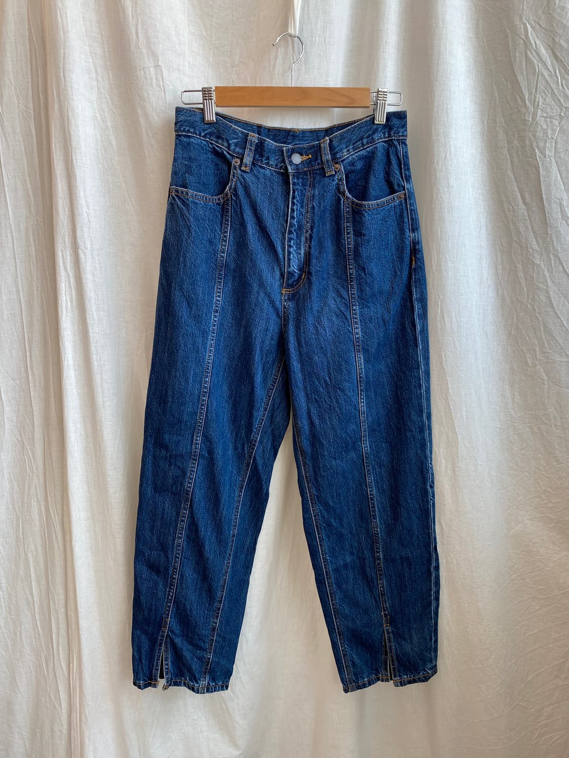 GU 하이웨이스트 진청팬츠(L) 상품이미지1