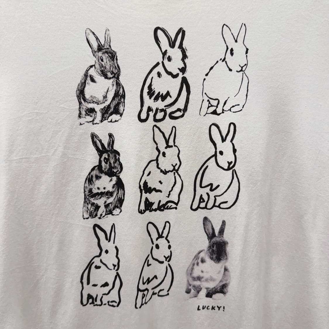 폴스미스 반팔 티셔츠 럭키 래빗 그래픽 프린팅 시그니처 로고 화이트 상품이미지6