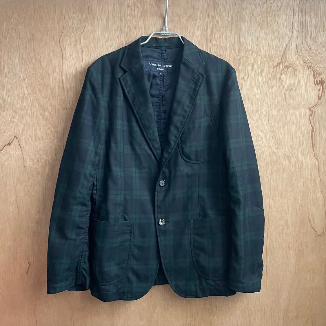 꼼데가르송 옴므 타탄체크 퍼커링 자켓 상품이미지4