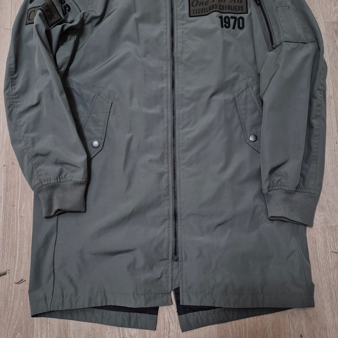 NBA 남성 클리브랜드 로고 와펜 MA-1 롱 야상 점퍼 L(100) 상품이미지3