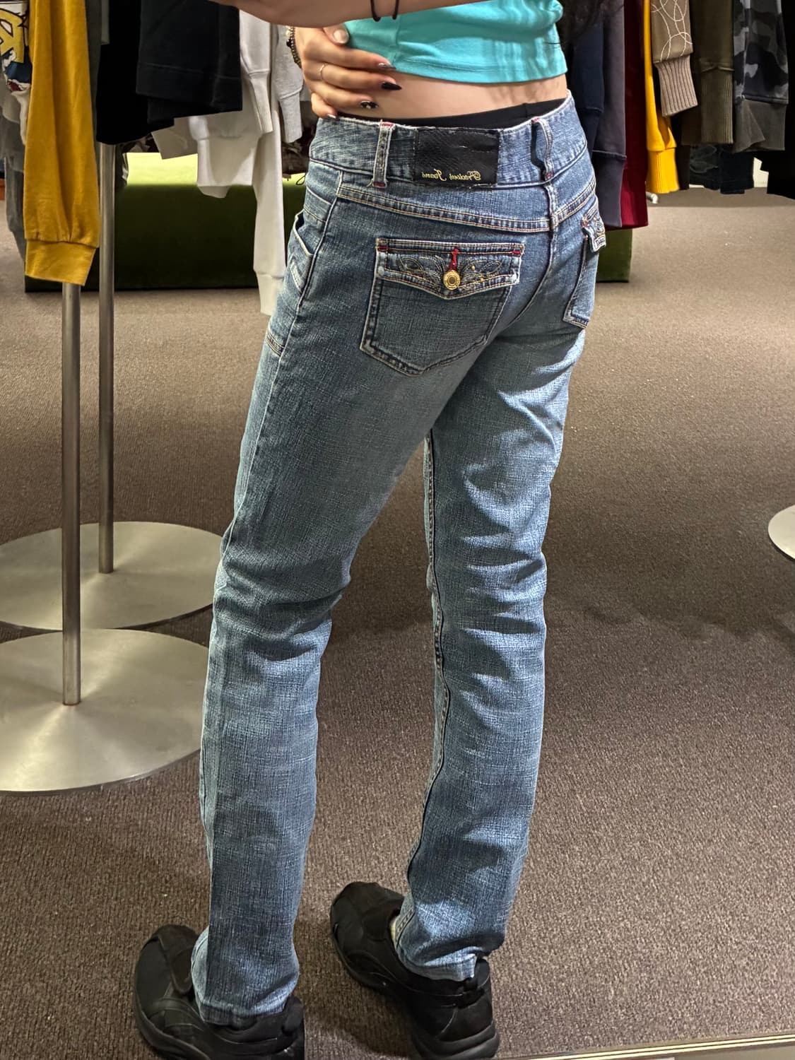 67)Precious Jeans 빈티지 여성 포켓 자수 데님팬츠 상품이미지1
