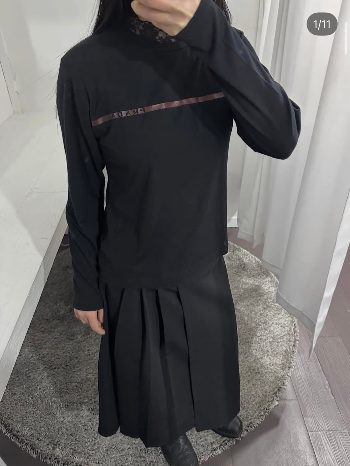 prada lace longsleeve 상품이미지2