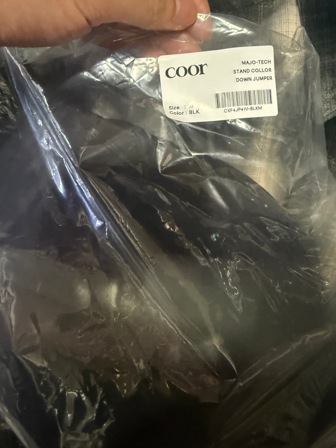 M사이즈 쿠어 마조 테크 스탠드 카라 점퍼 블랙 상품이미지2