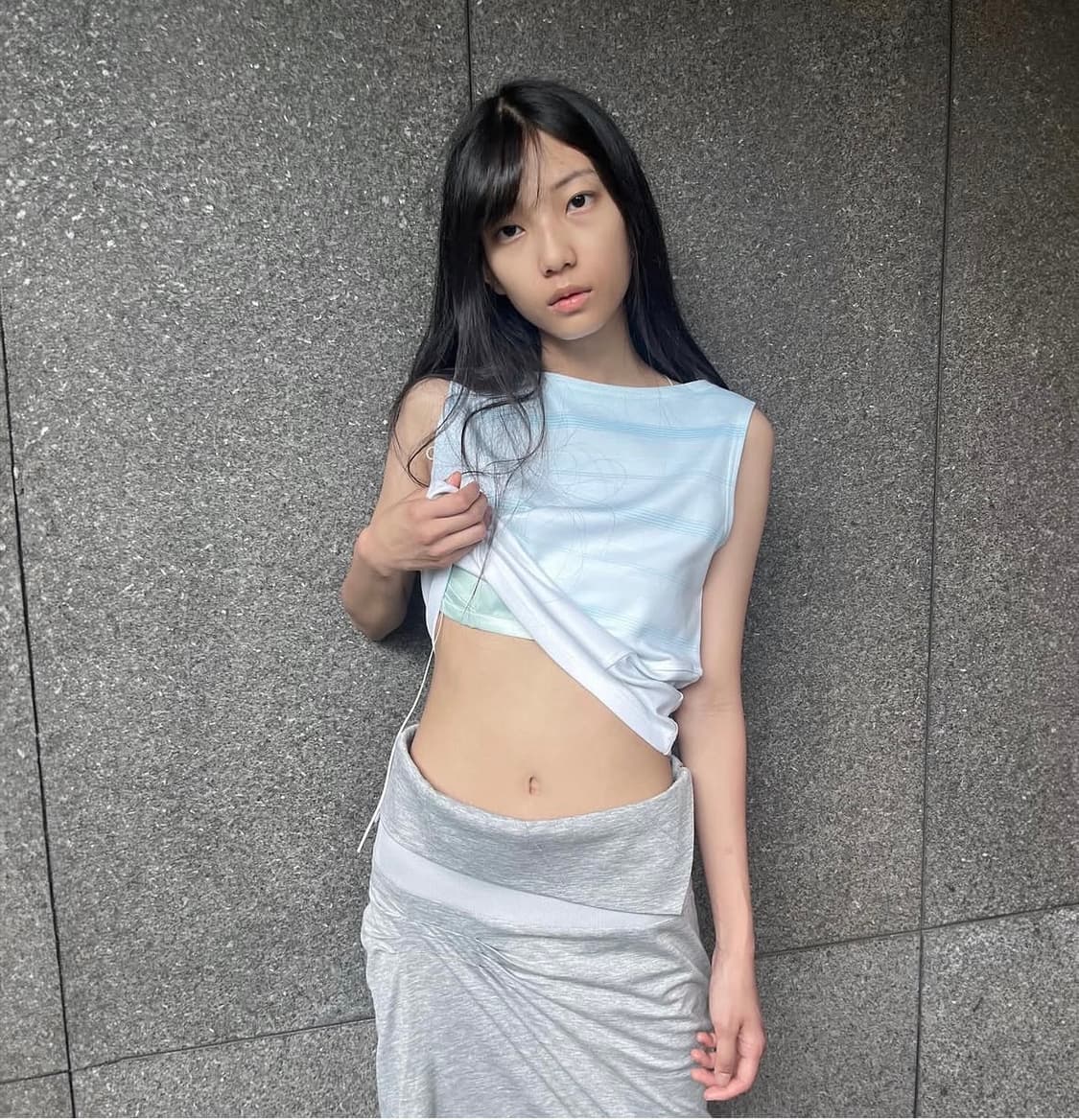UlikaSanctus stripe sleeveless palegreen 상품이미지1