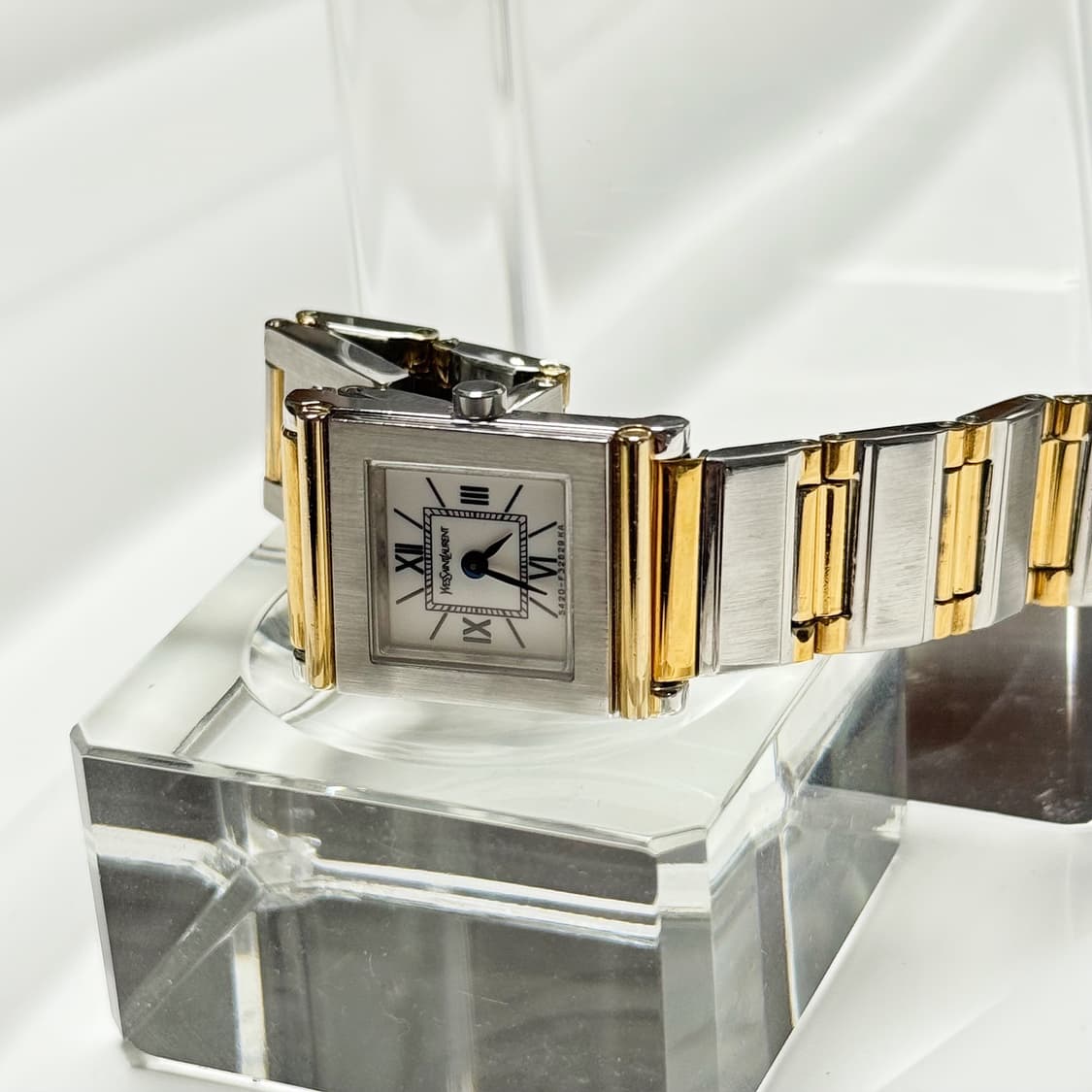 80's90's 빈티지 YSL 이브생로랑 스퀘어 콤비 워치 상품이미지8