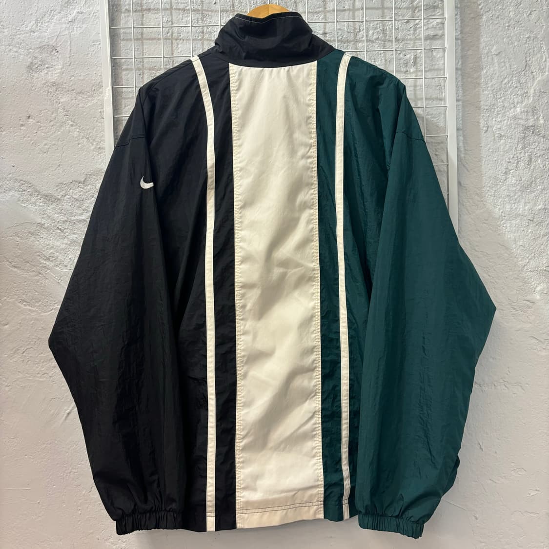 90s 나이키 올드스쿨 컬러블록 배색 바람막이 자켓 L 상품이미지2