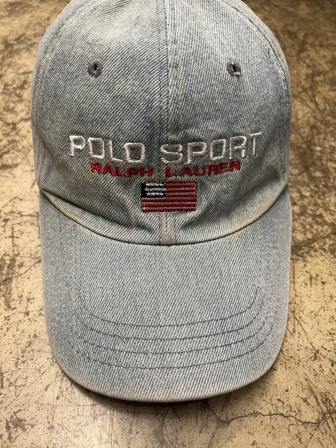 90s 폴로 랄프로렌 스펠아웃 데님 볼캡 상품이미지2
