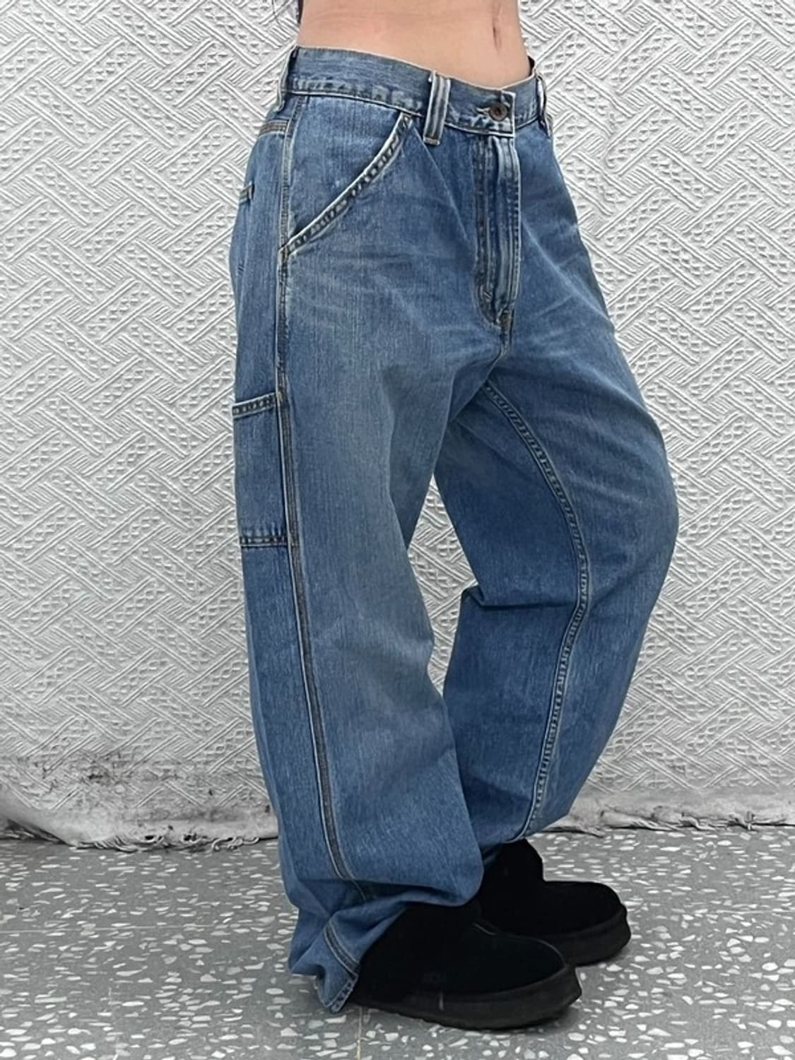 리바이스 카펜터 루즈스트레이트 데미지 데님팬츠 34인치 C09159 상품이미지2