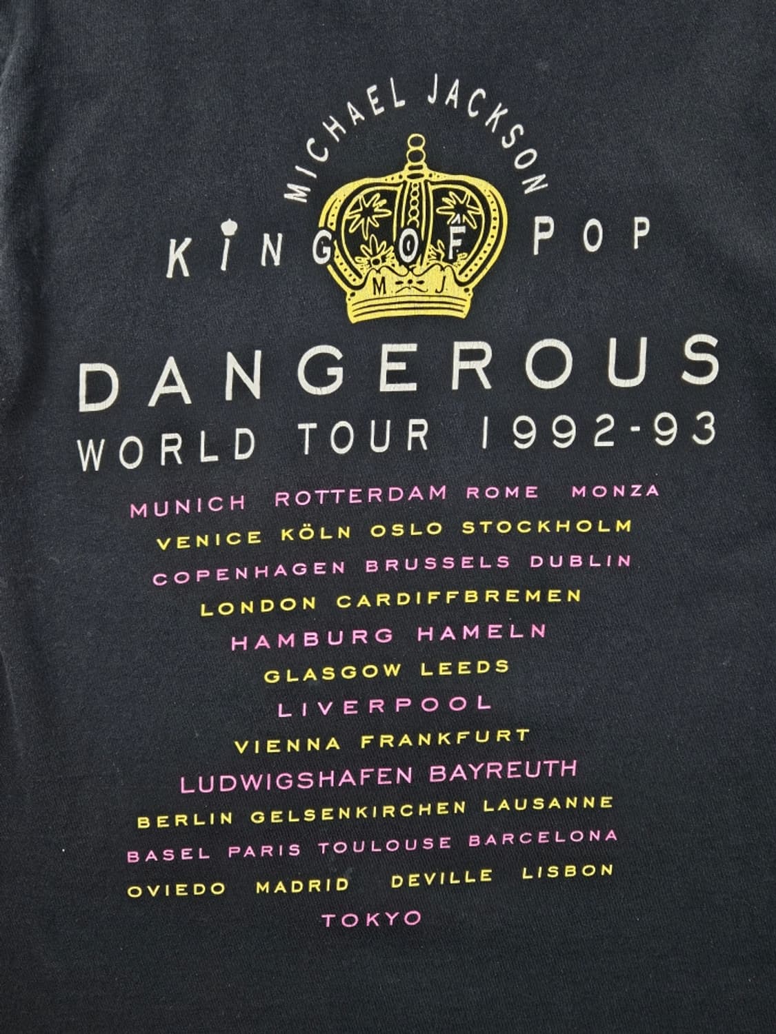 92~93 마이클잭슨 월드투어 빈티지 반팔 티셔츠 (S추정)/ 11822 상품이미지9