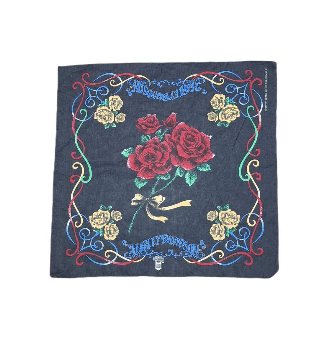80s90s 할리데이비슨 장미 반다나 상품이미지1
