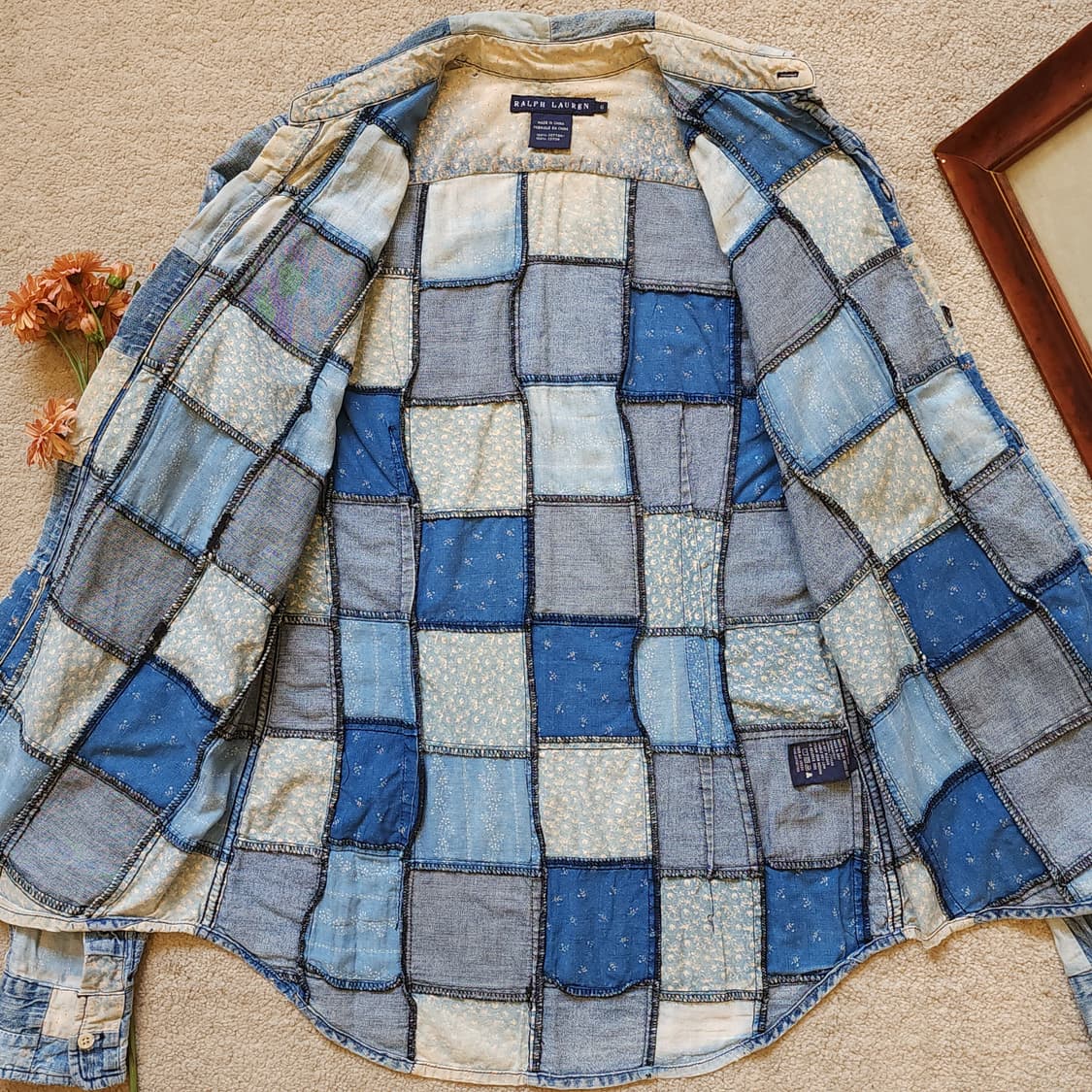 폴로 랄프로렌 여성용 플라워 컨트리 패치워크 셔츠 6 상품이미지3