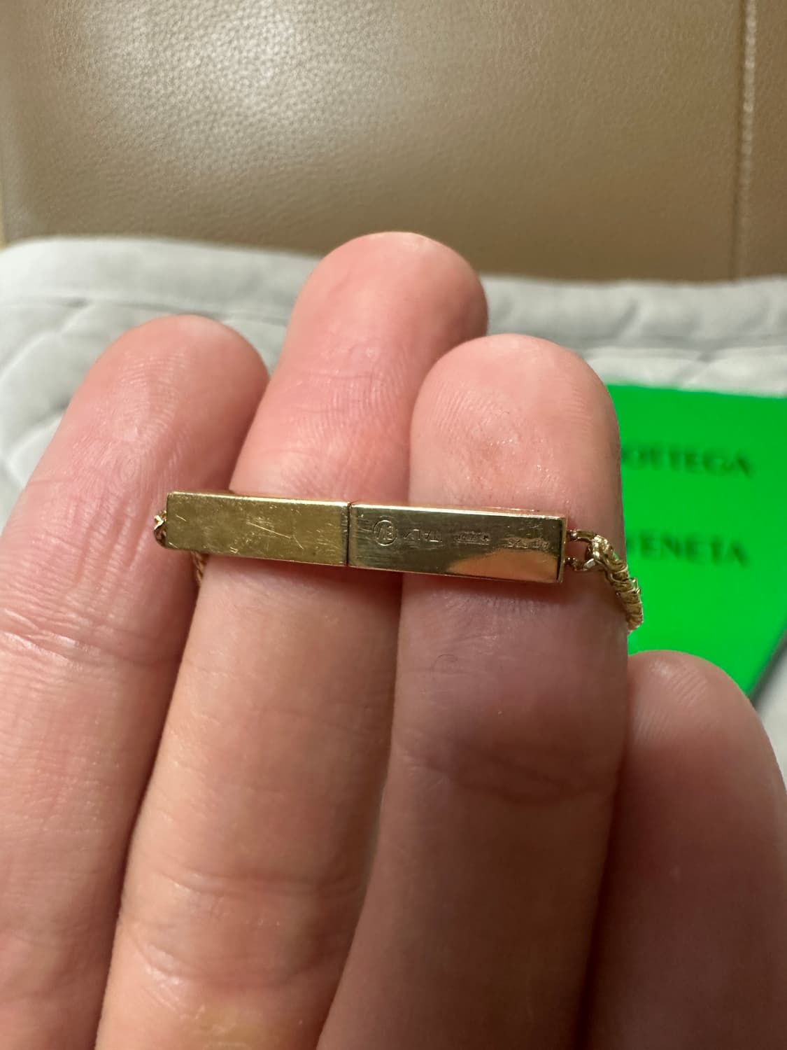 [U] 보테가베네타 골드 체인 목걸이 상품이미지3