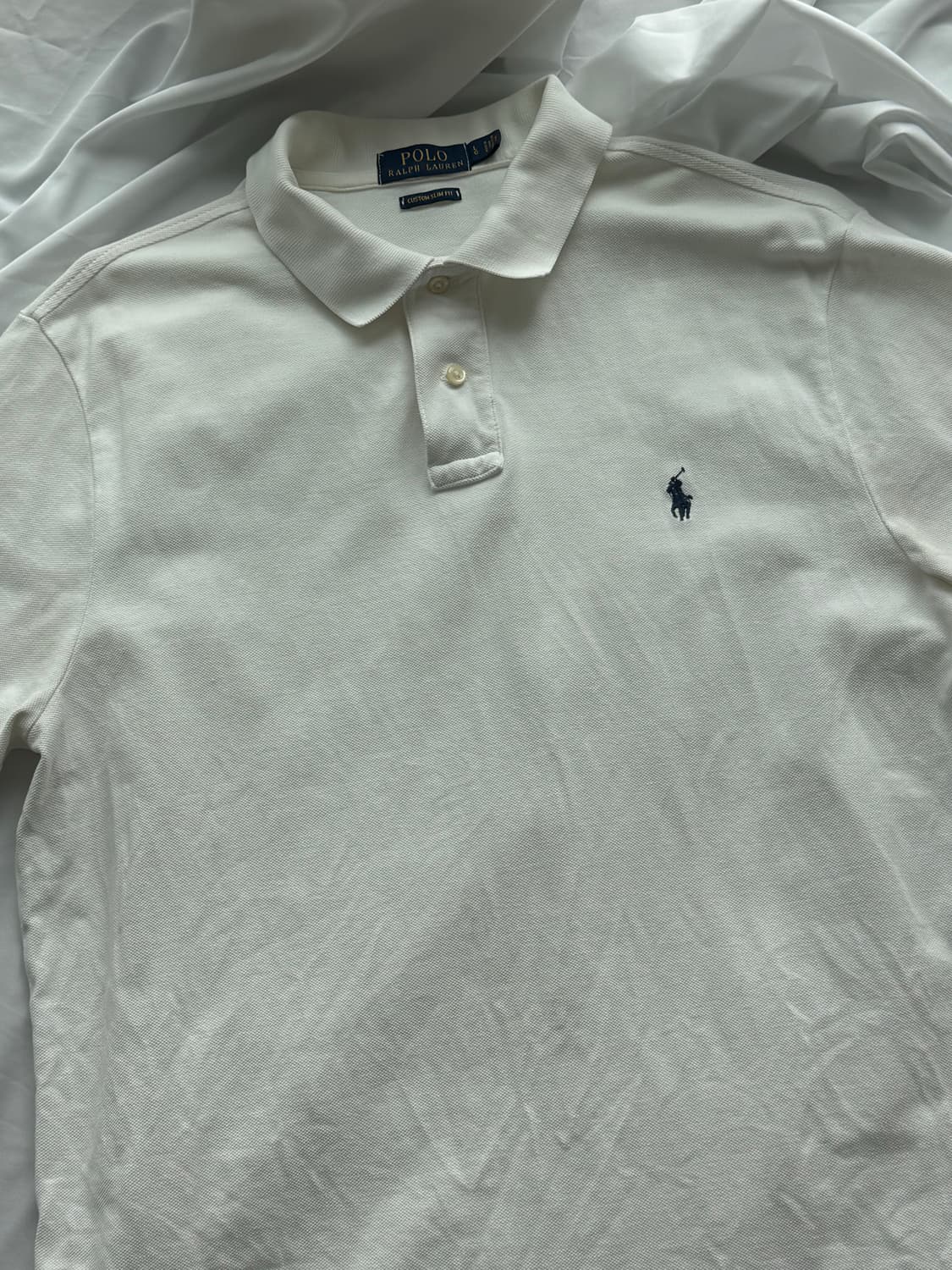 폴로 랄프 로렌 남성 커스텀 슬림핏 메시 폴로 셔츠 상품이미지1