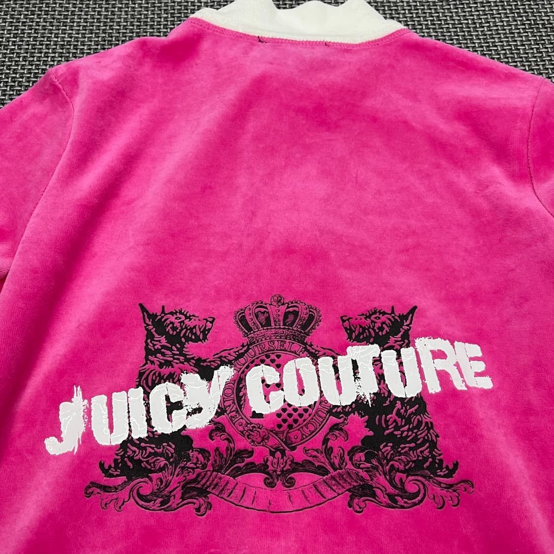 착샷O 쥬시꾸뛰르 핑크 벨벳 집업 상품이미지4