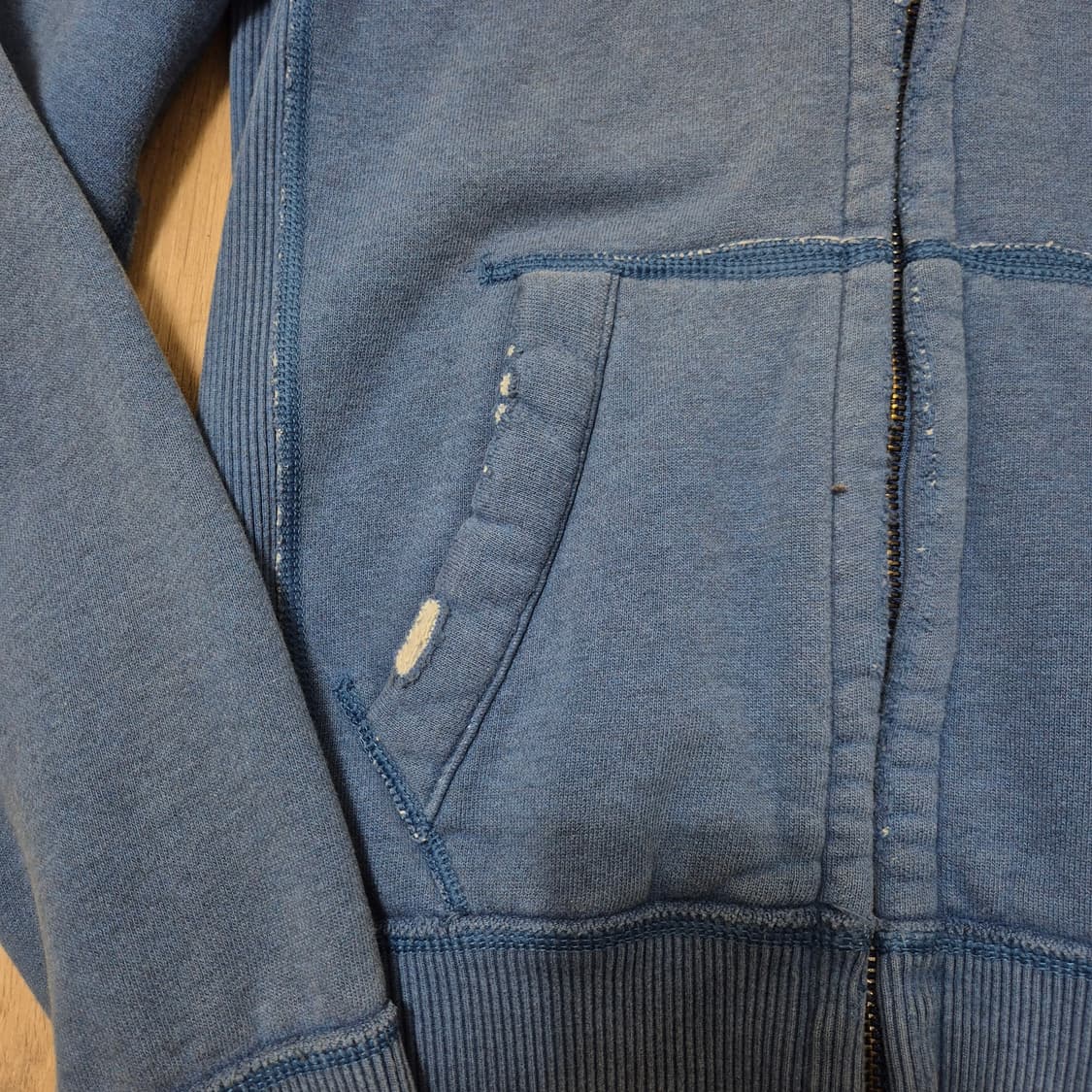 아베크롬비 앤 피치 뉴욕 A&F 1892 블루 후드집업 S(90) 상품이미지4