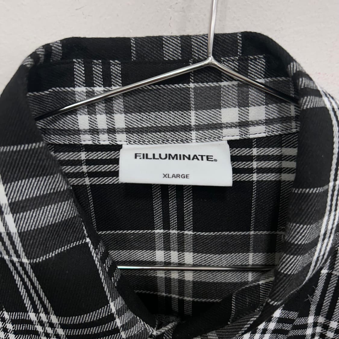 필루미네이트 코튼 오버핏 체크셔츠 상품이미지3