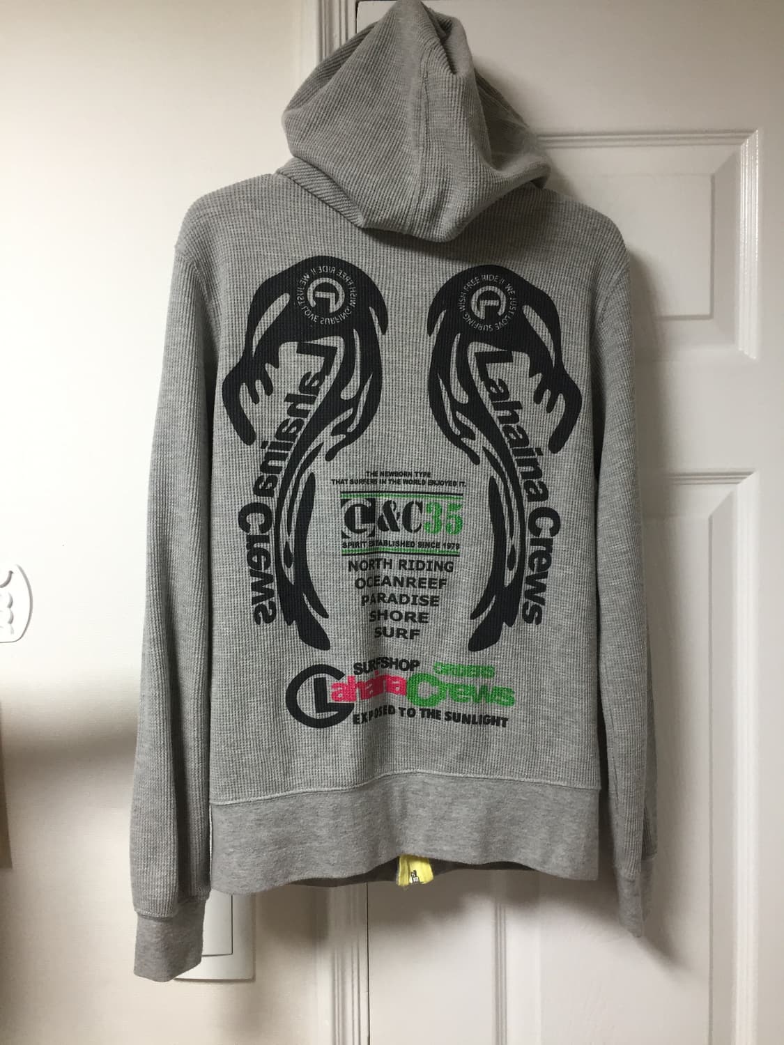 lahaina crews 슬림핏 후드집업 회색 상품이미지1