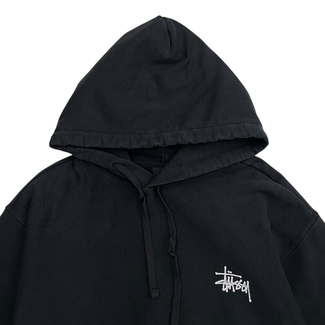 스투시 로고 블랙 후드 M 상품이미지5