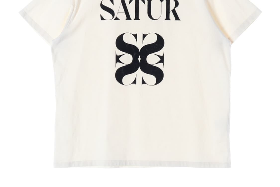 SATUR 올 데이 로고 반팔 티셔츠 크림 L 상품이미지4