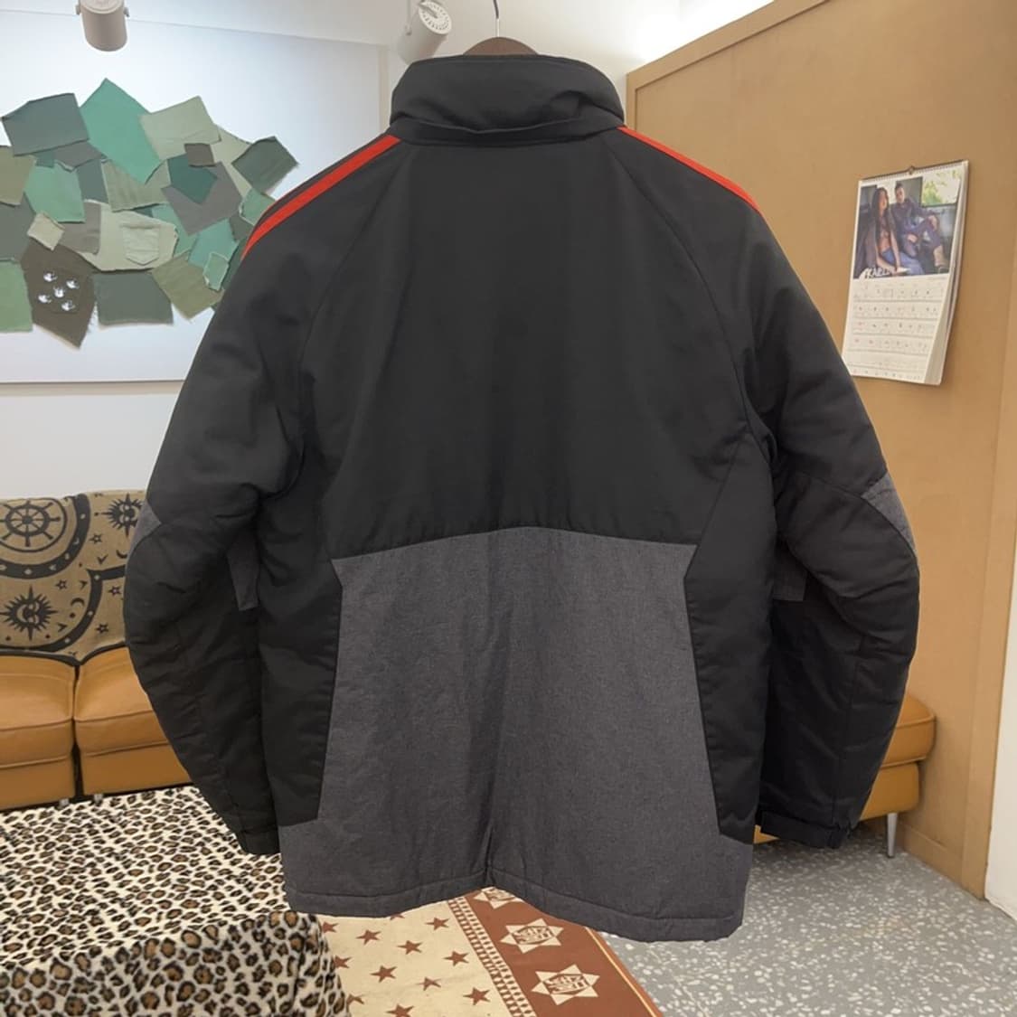 아디다스 포모션 블랙 그레이 배색 패디드 점퍼 95 C09209 상품이미지4