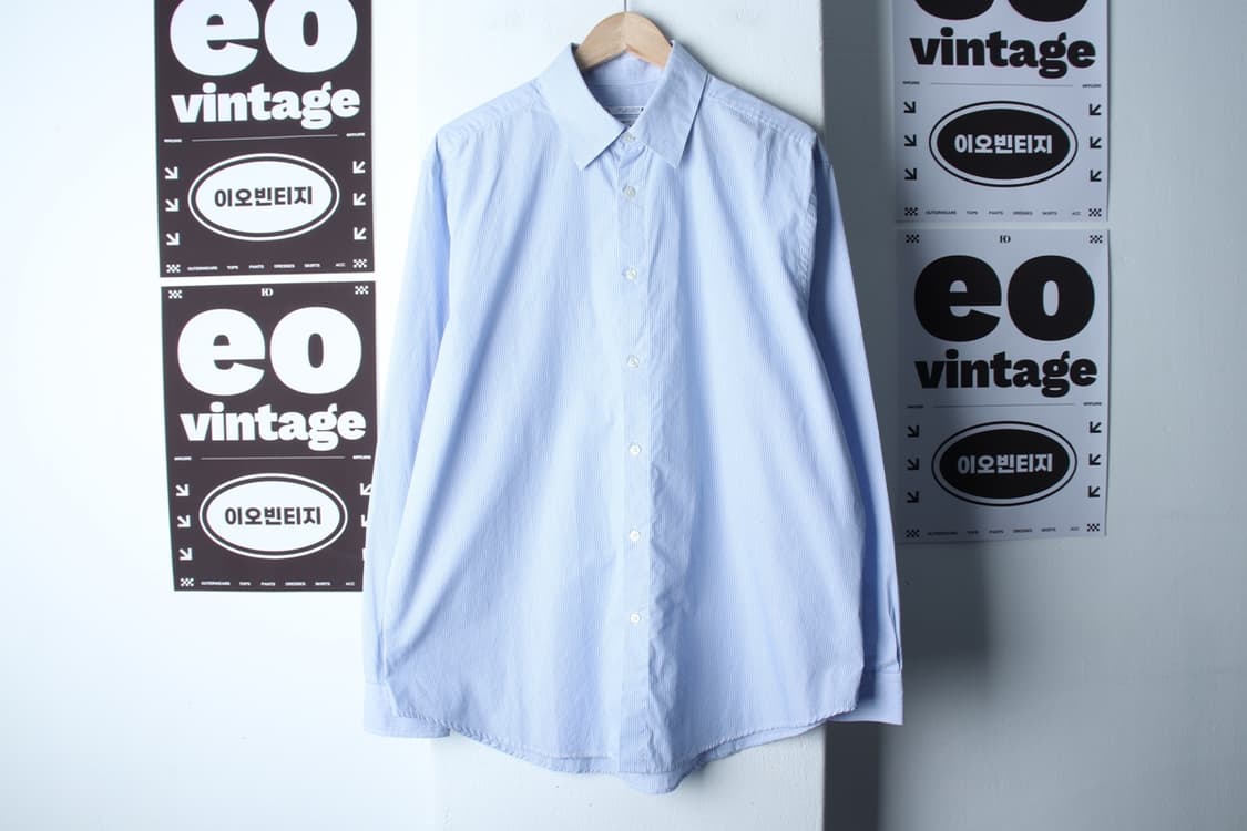 (L-2XL) 자라 셔츠 남방 스트라이프 연블루 놈코어-H32351 상품이미지2