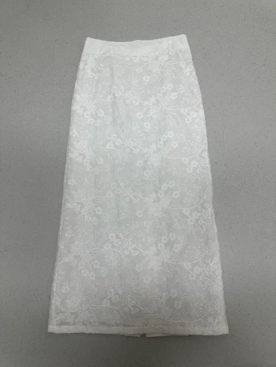 TEAK EMBROIDERY COTTON LONG SKIRT 상품이미지3