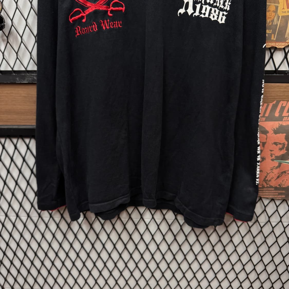 00s 에어워크 그래픽 긴팔 티셔츠 전후면 프린팅 포인트 블랙 상품이미지4