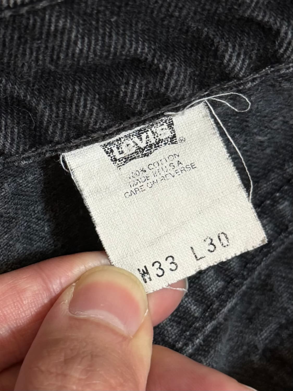 90's USA Made 빈티지 리바이스 517 오렌지탭 블랙 상품이미지9