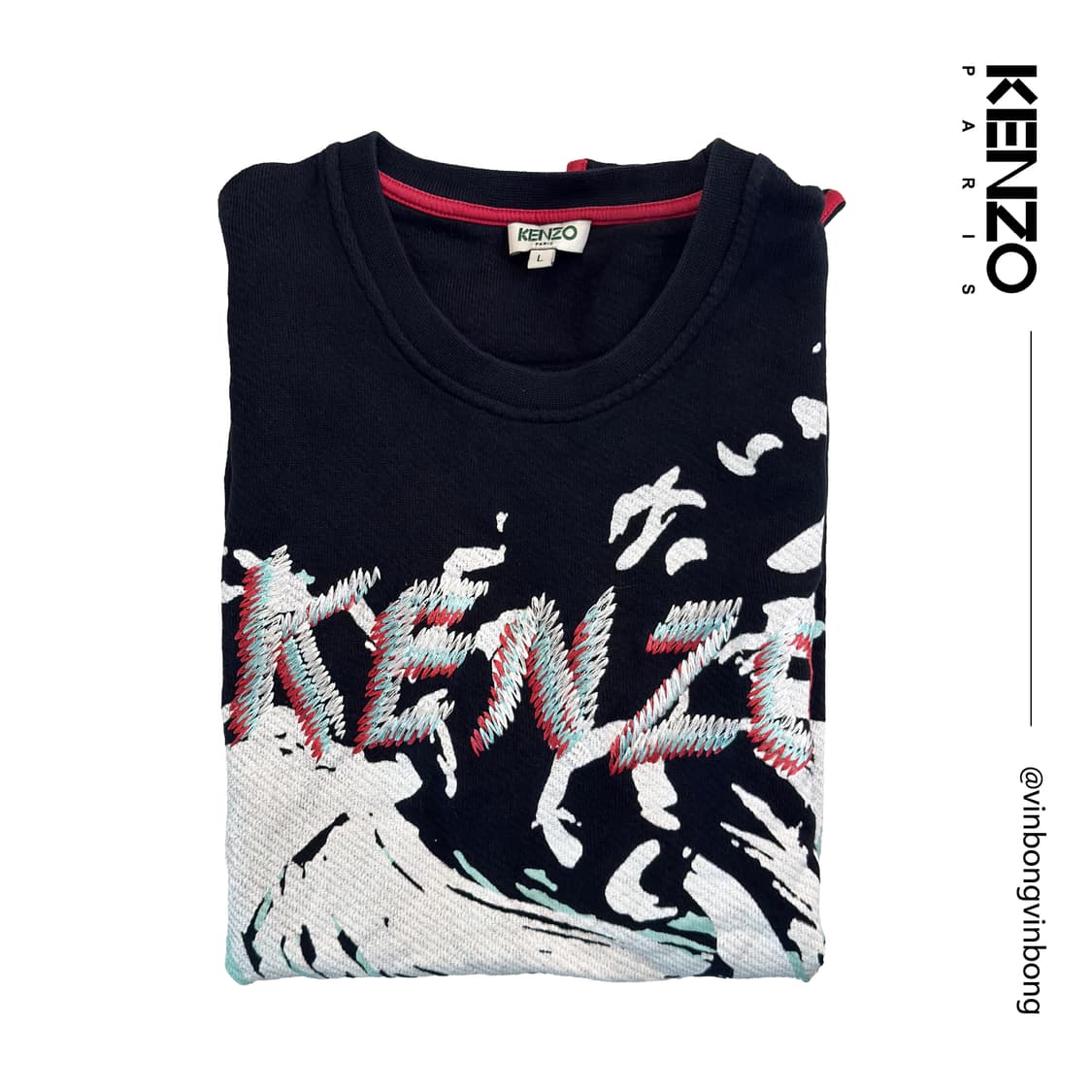 겐조 자수 웨이브 슬리브리스  상품이미지3