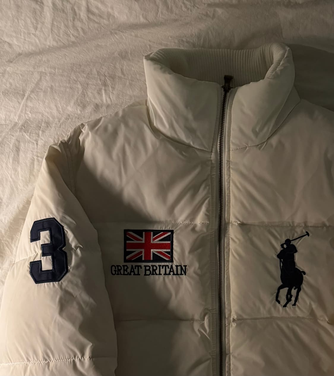 폴로 빅포니 브리튼 패딩 화이트 상품이미지1