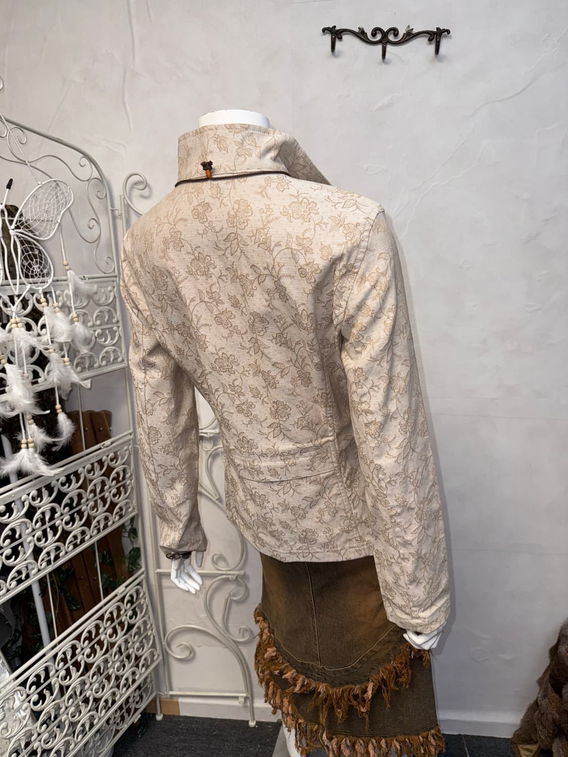 St John ivory oriental flower 투웨이 자켓 상품이미지3